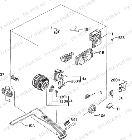 Взрыв-схема посудомоечной машины Zanussi ID5320G - Схема узла Electrical equipment 268